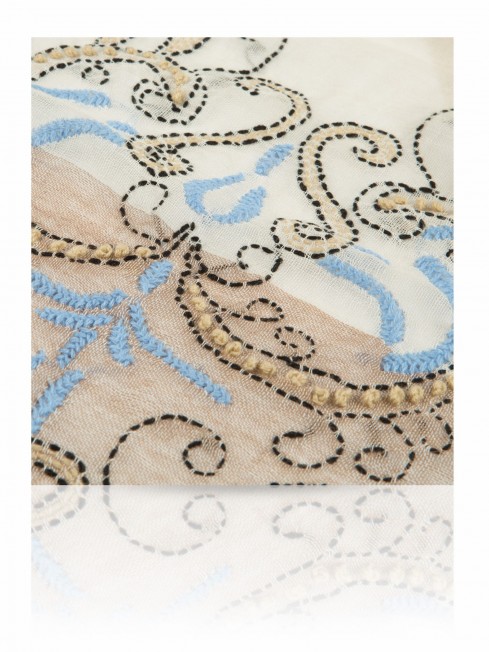 Палантин Женский ZW.EMB/BEIGE.MULT